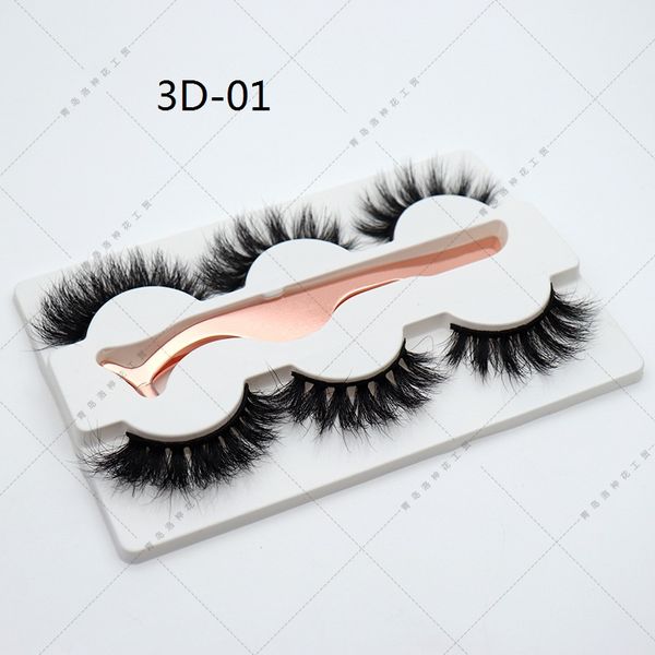 

3pairs/set 3d 100% mink false eyelashes 4 styles thick long eyelash eye lashes with eyelash clip applicator eye makeup
