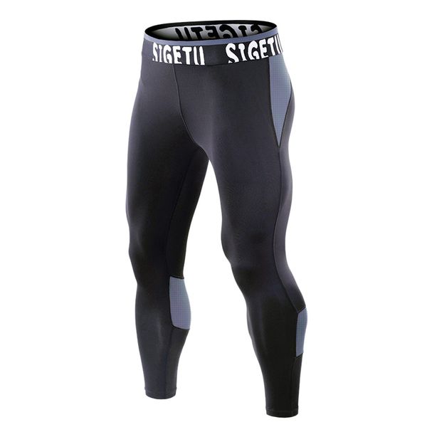 

pantalones hombre 2019 новый streetwear новый pantalon homme фитнес лоскутная бодибилдинг кожи tight сушки длинные спортивные штаны, Black