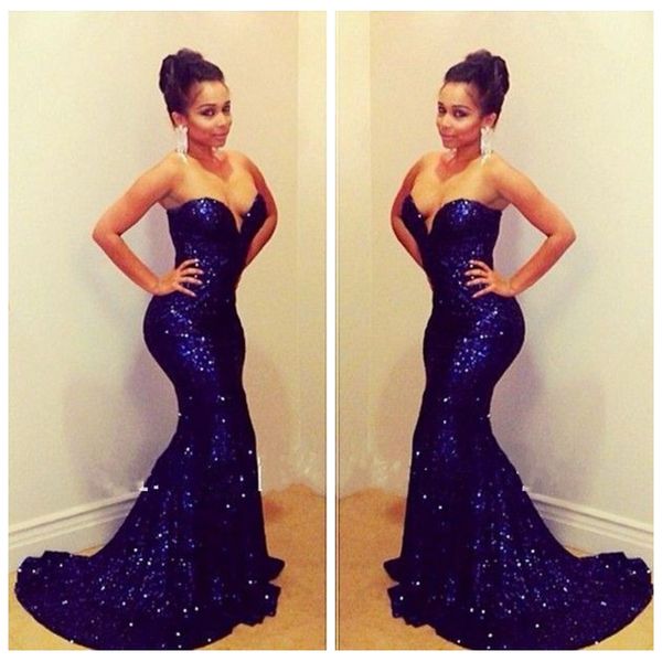 

2019 sweetheart slim mermaid bling bling prom dresses long special occasion party gowns custom vestidos de soiree cheap, Black
