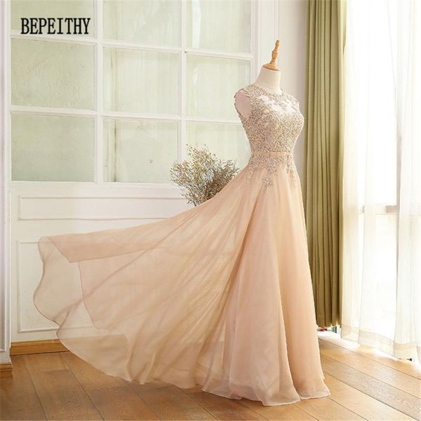 

bepeithy factory direct sales chiffon long prom dresses vestido de festa lace elegant evening party dress 2019, White;black
