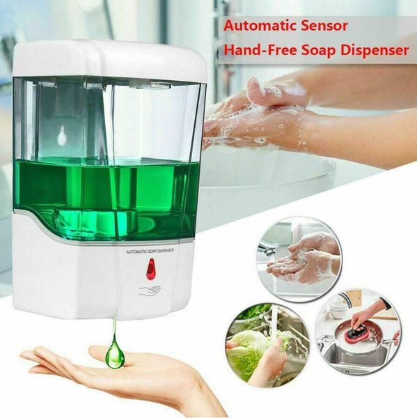 Wandmontierter Sensor-Flüssigseifenspender, berührungsloser automatischer Seifenspender, 700 ml, Sensorspender, Badezimmerzubehör, CCA12199, 30 Stück