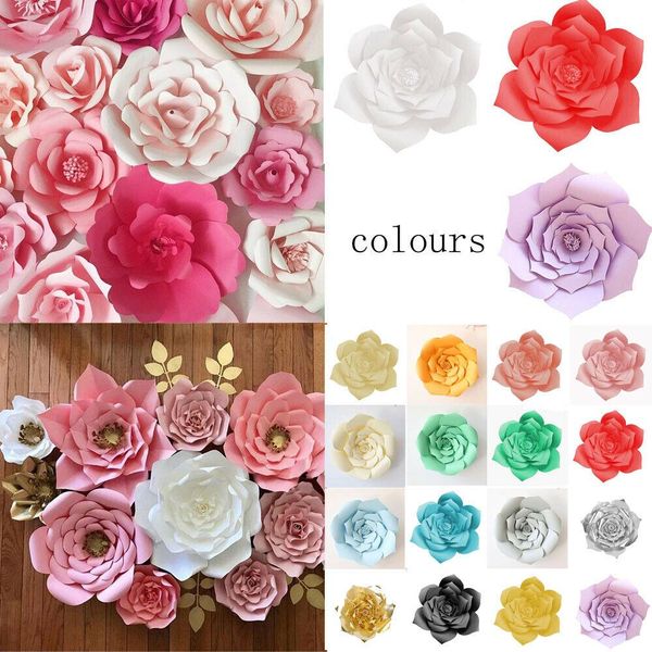 2019 diy paper flower backdrop wall 30 cm giant rose flowers wedding party decor from wearnice 35 34 dhgate com diy paper flower backdrop