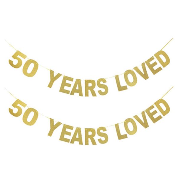 

decoration birthday and first year party with flag letter 30 40 50 60 80 years loved banner other event party supplies