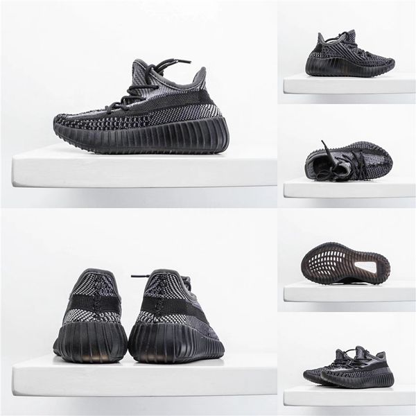 

kids kanye west v2 flax tail light yeshaya running shoes desert sage earth cinder reflective yecheil designer sneaker 4-13#362