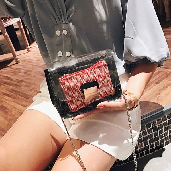 

female shoulder bags laser transparent jelly bag fashion 2019 women handbag tote bags lady portable pouch totes bolsas feminina