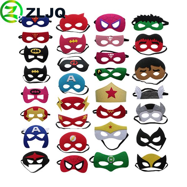 

zljq 10pcs cosplay mask halloween party dress up costume mask kids birthday party decor superhero cos favor gifts 7j