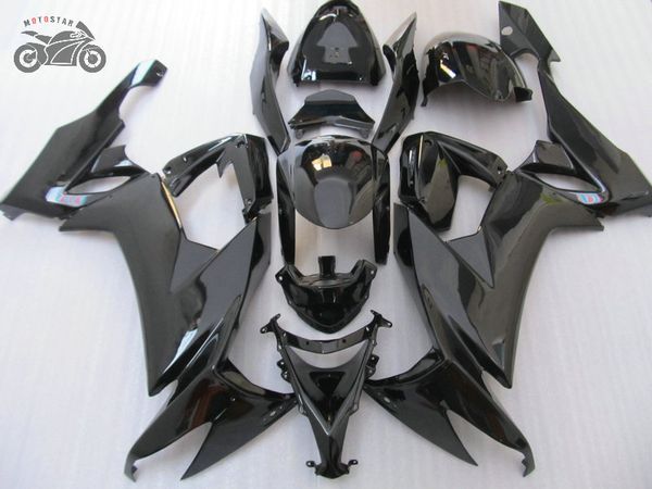 Passen Sie das Verkleidungsset für KAWASAKI Ninja 2008 2009 2010 2011 ZX-10R an, schwarze Karosserie-Verkleidungssets 08 09 10 11 ZX-10R ZX 10R