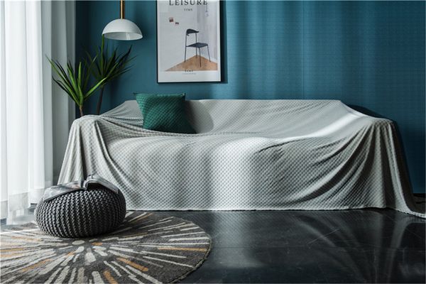 

blanket for sofa bed pink grey plaid tv nap soft towel european simple modern non-slip summer sofa cover b