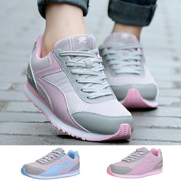 

women's fashion casual breathable lace up shoes outdoor sports running sneakers walking comfort shoes, Black