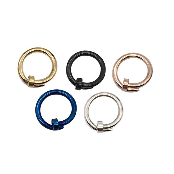 

10pcs New Europe and the United States fashion personality couple nail Rings stainless steel ring Jewelry 5 color select