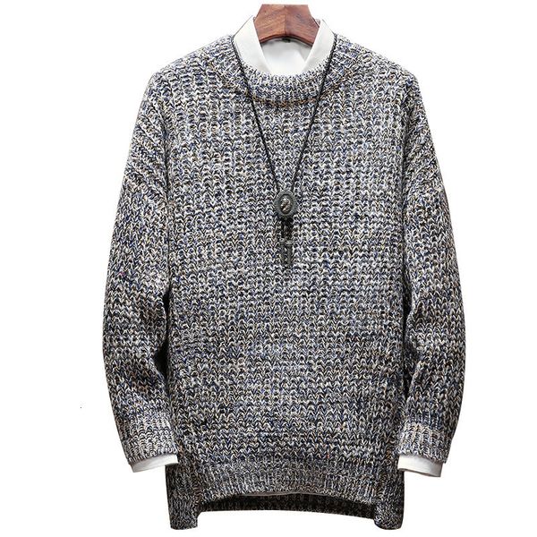 

2020 осень зима mens casual трикотажные свитера способа твердые o-образным вырезом с длинным рукавом свитера streetwear slim fit tops мужчин, White;black