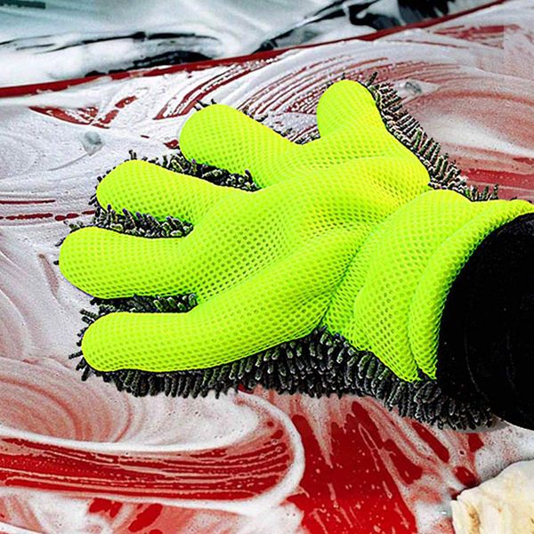 

2019 1 pcs 5-finger car wash micleaning glove wash brush for car care household csl88