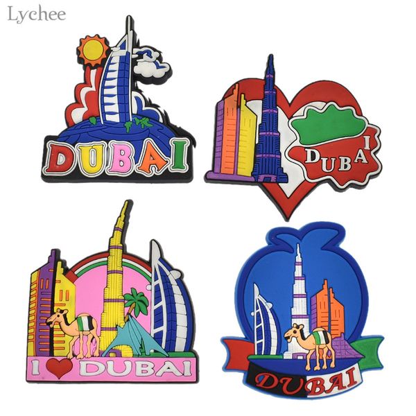 

lychee 1pc dubai fridge magnet diy 3d fridge magnets tourist souvenir scenic landscape sticker for home decoration