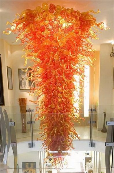 

100% mouth blown borosilicate custom hand modern italian dale chihuly style murano glass led chandelier