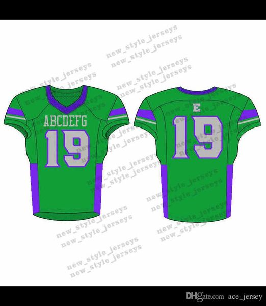 

60Men 2019 Youth Football Jerseys Army Green Wine Red Embroidery Logos Stitched Custom Any name Any number Jerseys