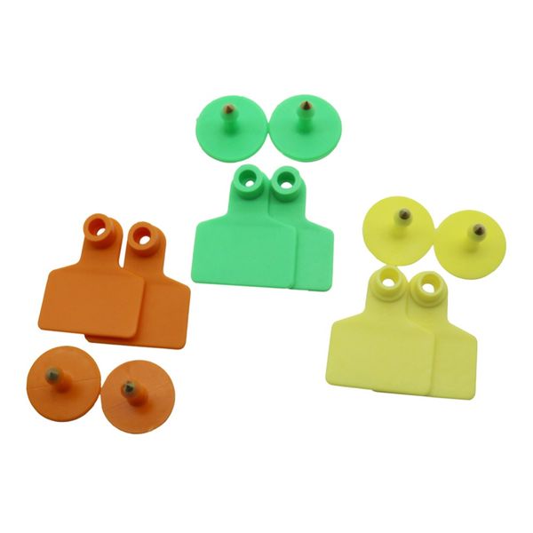 

20 pcs pig cattle sheep ear tag signs without word ear laser typing copper head earrings farm animal identification card