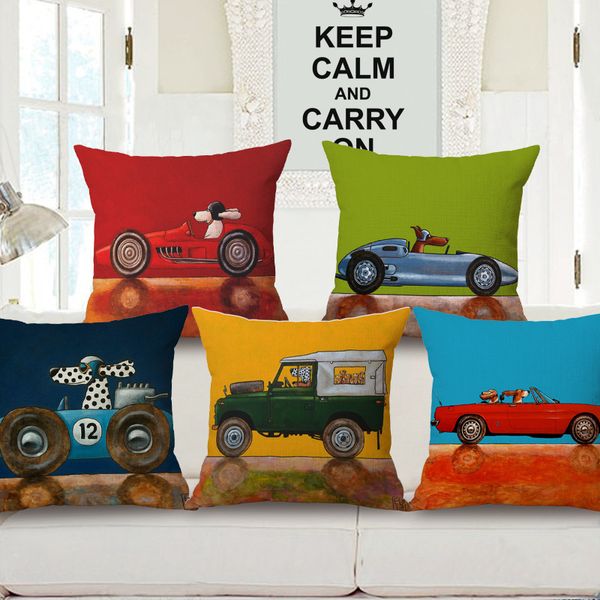 

dog cartoon gogo automobile embrace pillow case home furnishing sofa cotton cushion