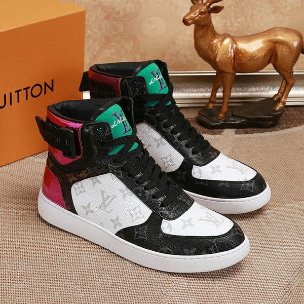 

Новое Прибытие Мужчины Дизайнер Бумбокс Роскошные Повседневная Обувь 3 М Кожаный Бренд Тренер Мужчины Высокие Верхние Модные Досуг Обувь С мешком для пыли