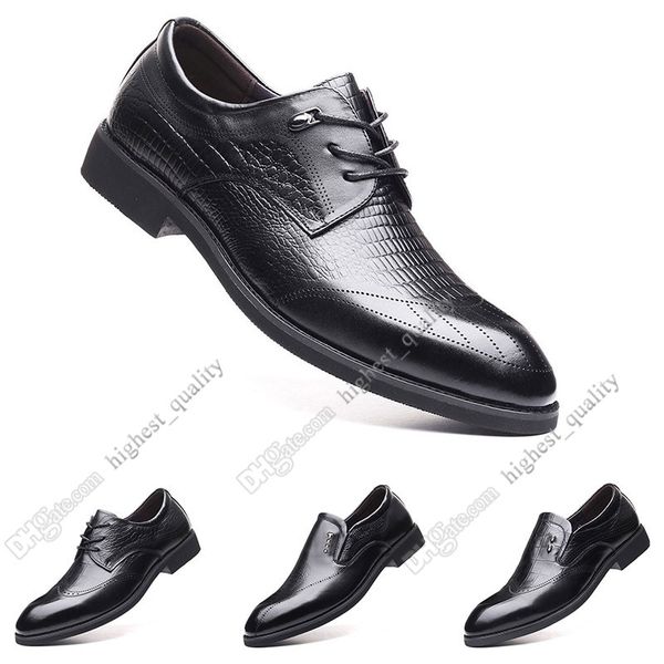 

2020 new fashion 37-44 new men's leather men's shoes overshoes british casual shoes espadrilles two, Black