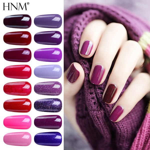 

hnm 8ml new nude neon glitter matte soak off transparent lacquer uv led 30 colors long lasting nail art base coat gel