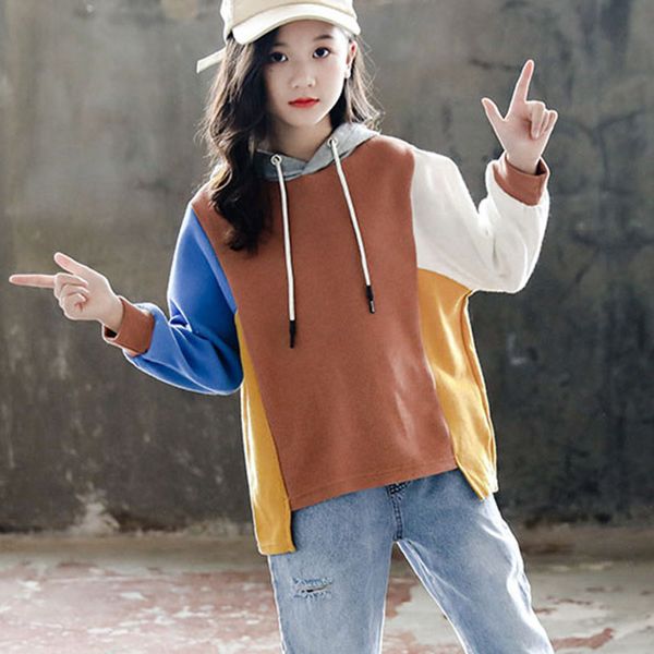 

children clothing girls 2 pcs sets hooded patchwork hoodies jackets for kids jeans pants clothes suits autumn 2019 girls sets, White