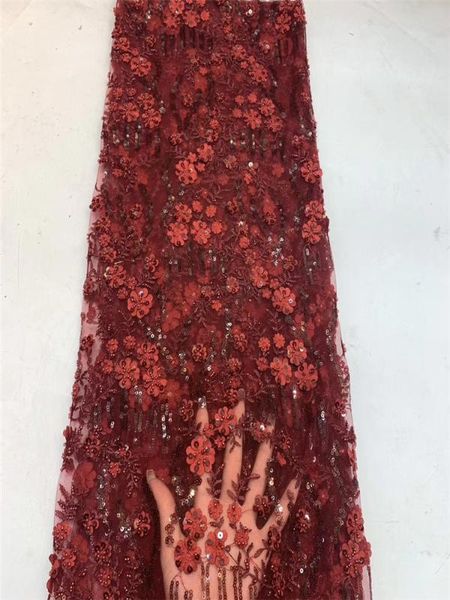 

african sequins lace fabrics 2019 french lace fabric nigerian tulle fabrics for wedding dress fz319, Pink;blue