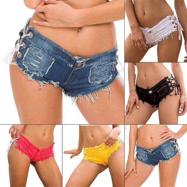 

new style girls women low waist jeans shorts mini denim dukes bottoms beach pants, Blue