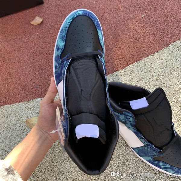 

2020 новый air aauthentic 1 high og retro wmns tie-dye баскетбол обувь aurora green женщина мужчина спорт кроссовки cd0461-100 с оригинально