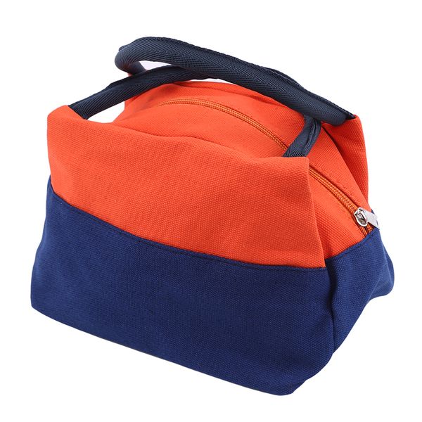 

outdoor portable hiking camping canvas picnic bag thermal insulated lunch box tote cooler bag bento pouch container