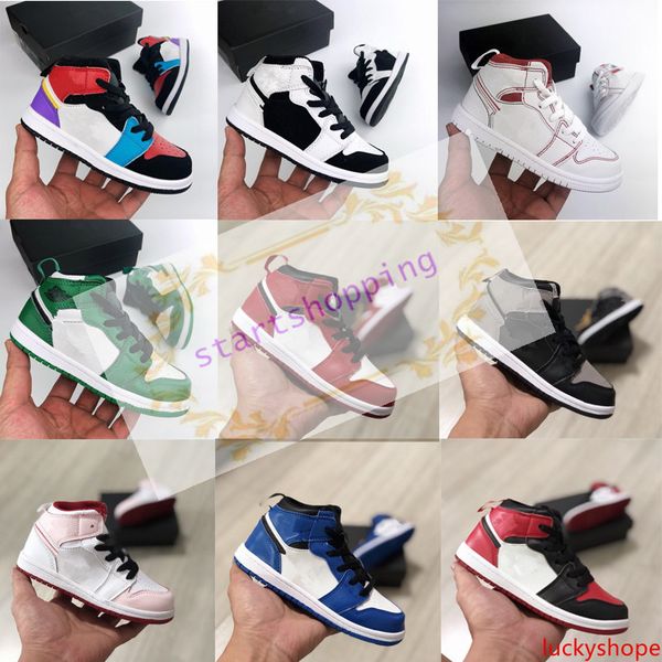

2019 1 1s kids basketball shoes presl signed high youth chicago new born baby infant toddler trainers small boys girls sneaker