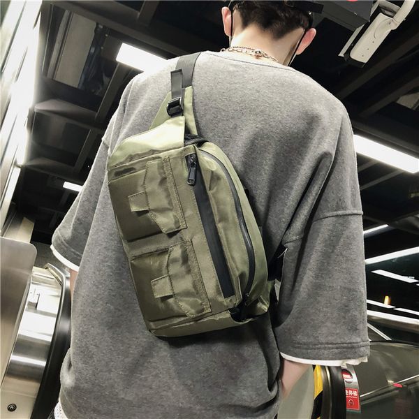

nylon hip bum waist chest bag purse pouch fashion mulit-pocket male shoulder messenger fanny belt pack