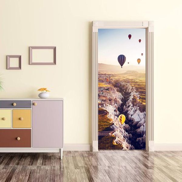 

air balloon sticker 3d simulation the door is stuck can shift stickers bedroom a living room diy refurbished wallpaper mt003
