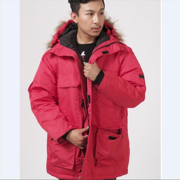 

fashion canada men's white goose down jacket thicken coat outdoor high density waterproof cold-proof ski suit, Black