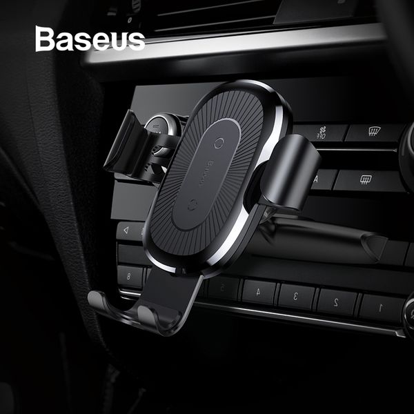 

baseus car wireless charger phone holder gravity bracket cd slot mount clip holder for iphone 11 xs samsung s10 s9 car stand
