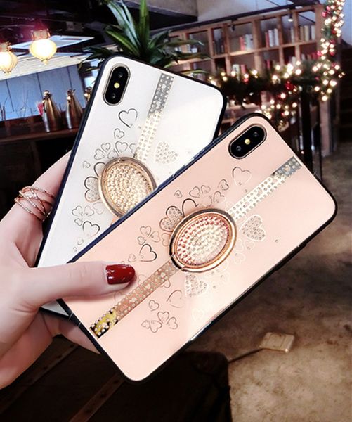 

2019 lady rhine tone phone ca e with diamond holder for iphone 6 7 8plu x xr x max with retail box