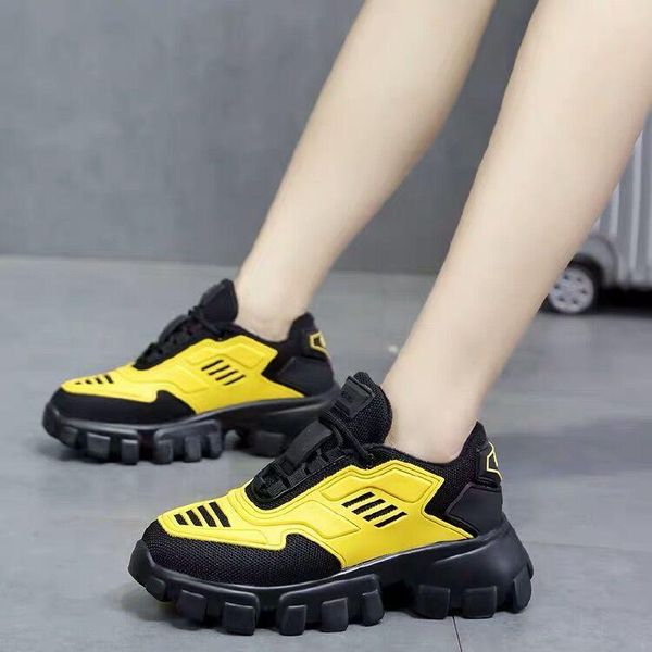 

2020 new winter women's casual platform shoes leather european and american fashion sports shoes zapatos mujer size 35-40, Black