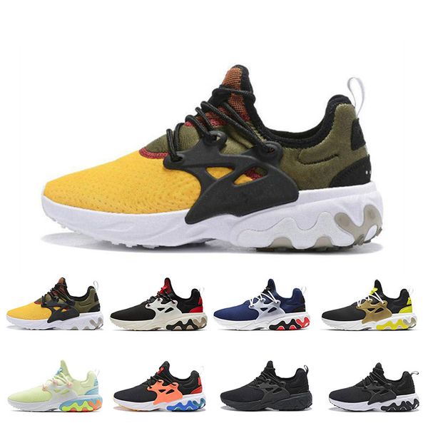 

react presto yellow green women mens trainers sneakers triple rabid panda breezy thursday brutal honey sports designer shoes size 36-45