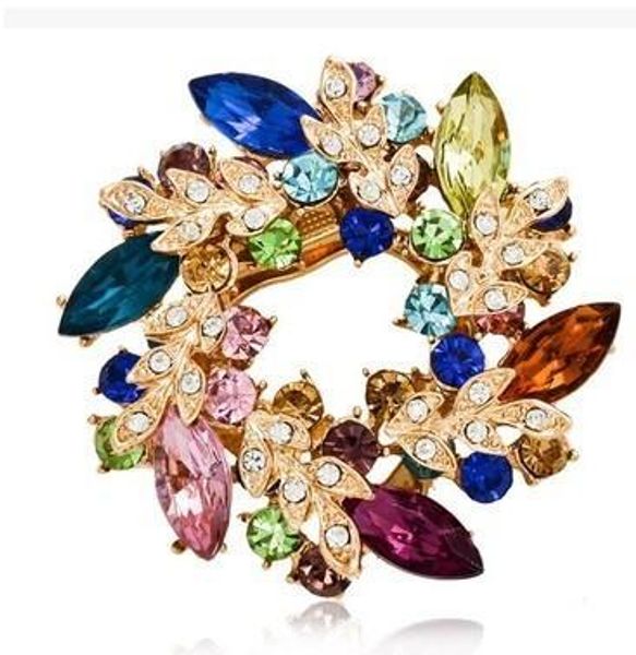 

more color diamond flower chest brooch jewelry (xysppfh, Gray