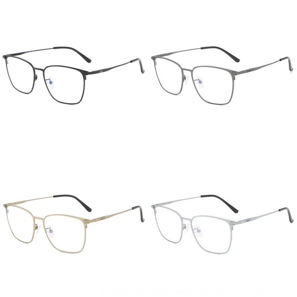 

ultra light frame myopia plain can be matched with myopia glasses men's square pure titanium glasses frame 1858, Silver