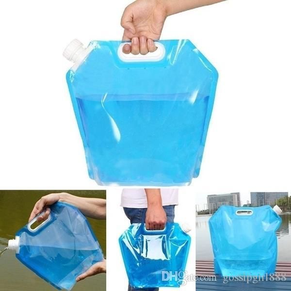 

5l soft collapsible water storage container emergency carrier bag for outdoor camping water bag drinkingwater blue
