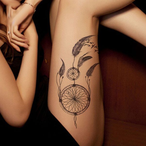 

temporary tattoo sticker waterproof removable dream catcher pattern body art stickers jiu55