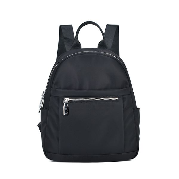 

new arrive 2020 women's nylon backpack waterproof backpack school bags for teenage girls casual black