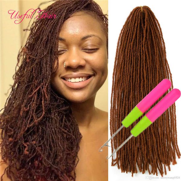 Longas extensões de cabelo de crochet tecer pêlos sintéticos tecer 18inch trança cabelo dreadlocks por micro locaixonistâncias locaixoneiras diretamente para a UE dhgate gancho livre