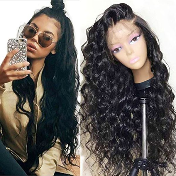 

Natural Hairline Glueless Фронт Шнурка Парики для Женщин Natural Wave Предварительно сорвал Hairline с