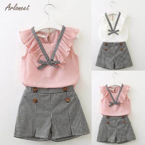 

newborn baby girl clothes set cotton infant letter print pink t-shirt pants cute toddler clothing outfit june 19th, White