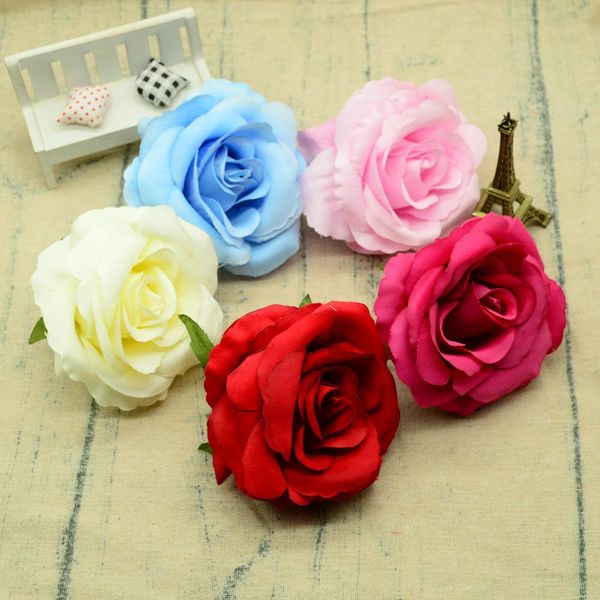 

4pcs silk roses wedding home decoration accessories flowers for scrapbooking diy gifts box household products artificial flowers