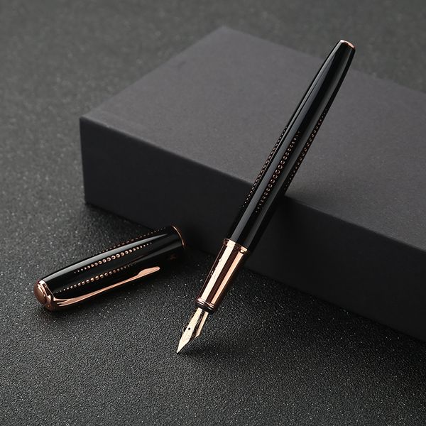 

picasso pimio black metal fountain pen titanium black ef/m/bent nib 0.38/0.6/1.0mm matte barrel gift box option business pen set