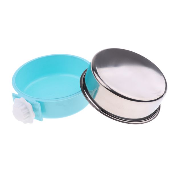 

cage coop hanging pet dog cat feeder food water bowl feeding food dispenser