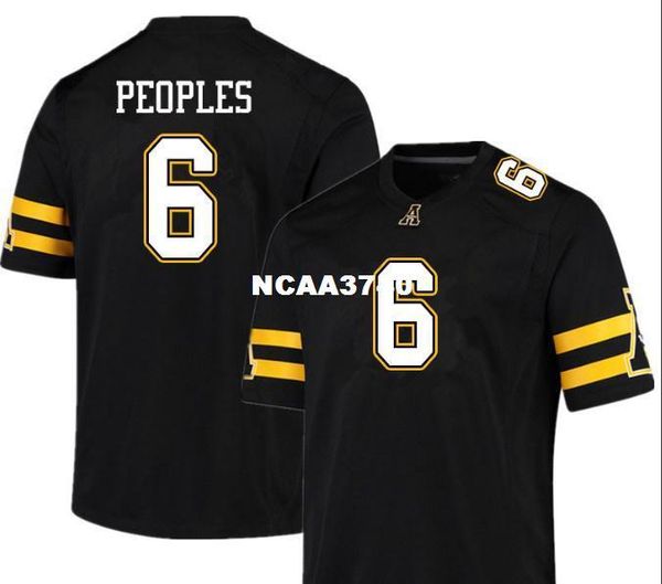 

women app state mountaineers camerun peoples 6 ladies real embroidery college football jersey size s-4xl or custom any name or number jersey, Black;red