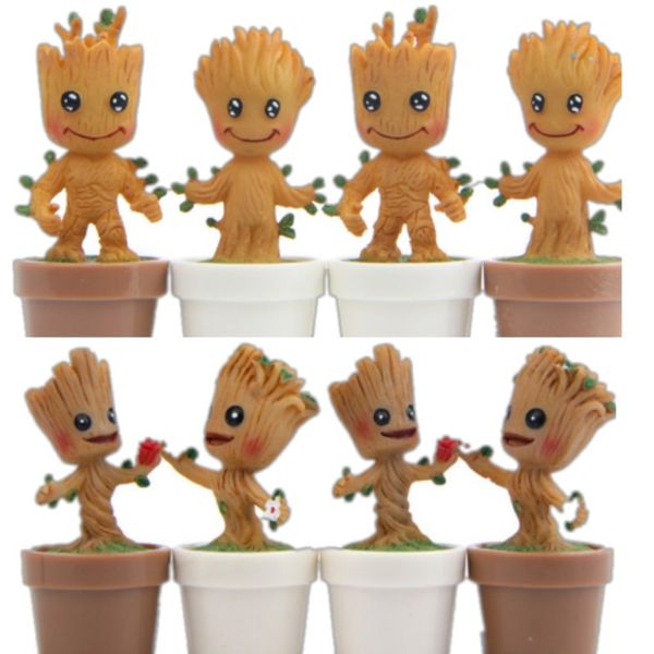 

мини-сад цветочный горшок фигурка groot действие поп стражи галактики фигурки игрушки домашнего офиса декор